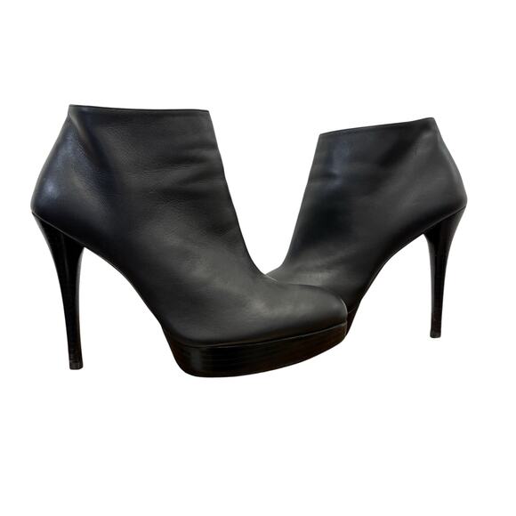 Stuart Weitzman Shoes - Stuart Weitzman Ankle Boots Napa Leather Black Platform Stiletto Booties 9.5M